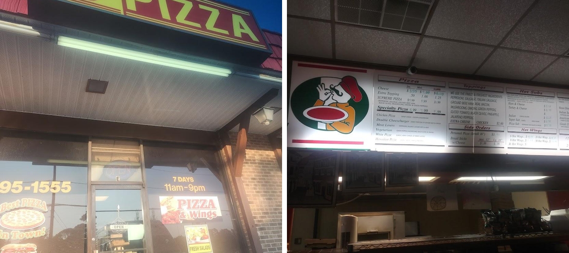 $5 Pizza Menu
