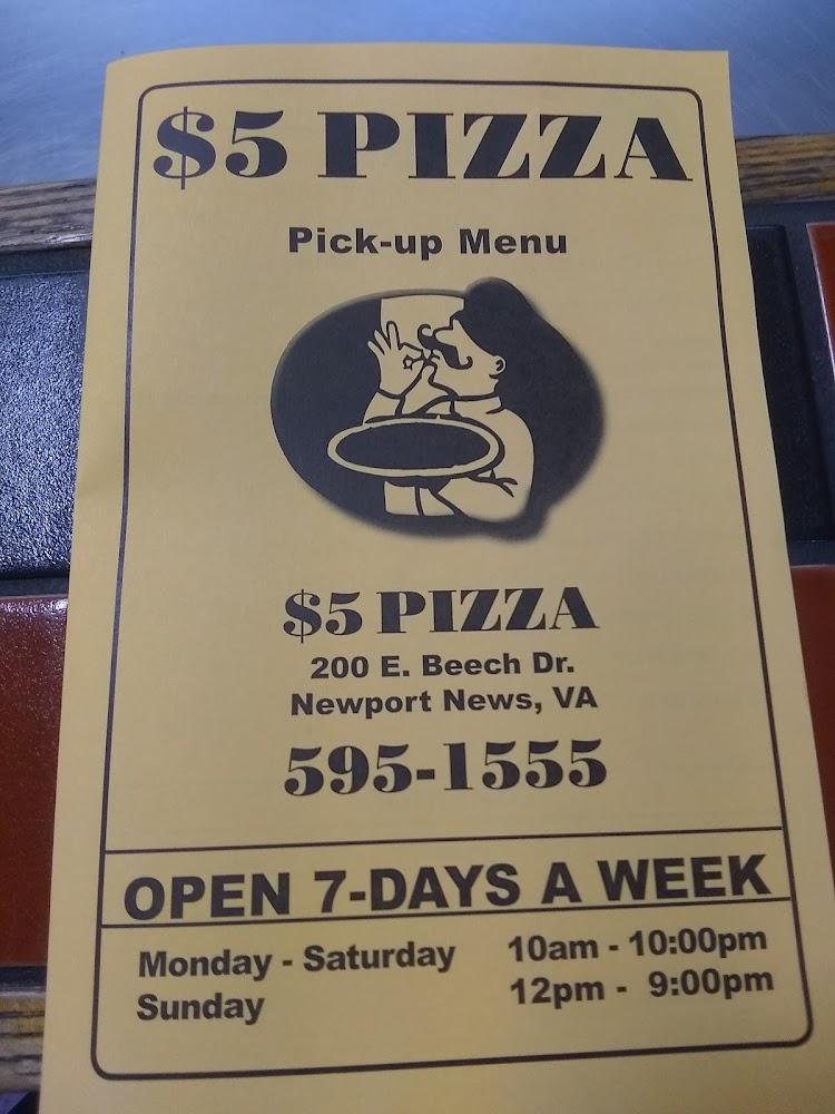 $5 Pizza Menu image 3